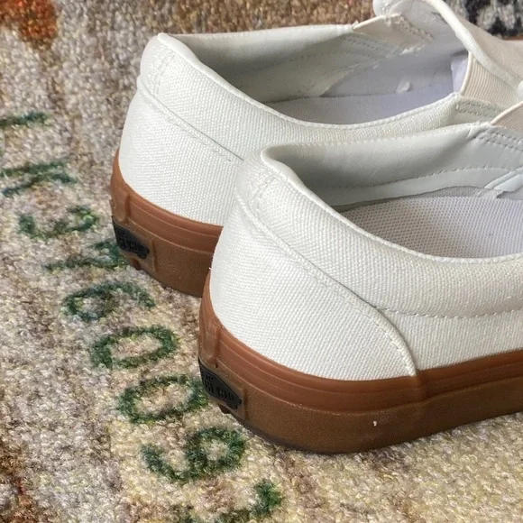 Vans Slip-On Pro Shoes Sneakers Pearl Gum White Tan Size 9 Women’s = 7.5 Mens - Picture 13 of 16